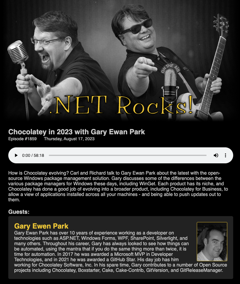 .NET Rocks Banner