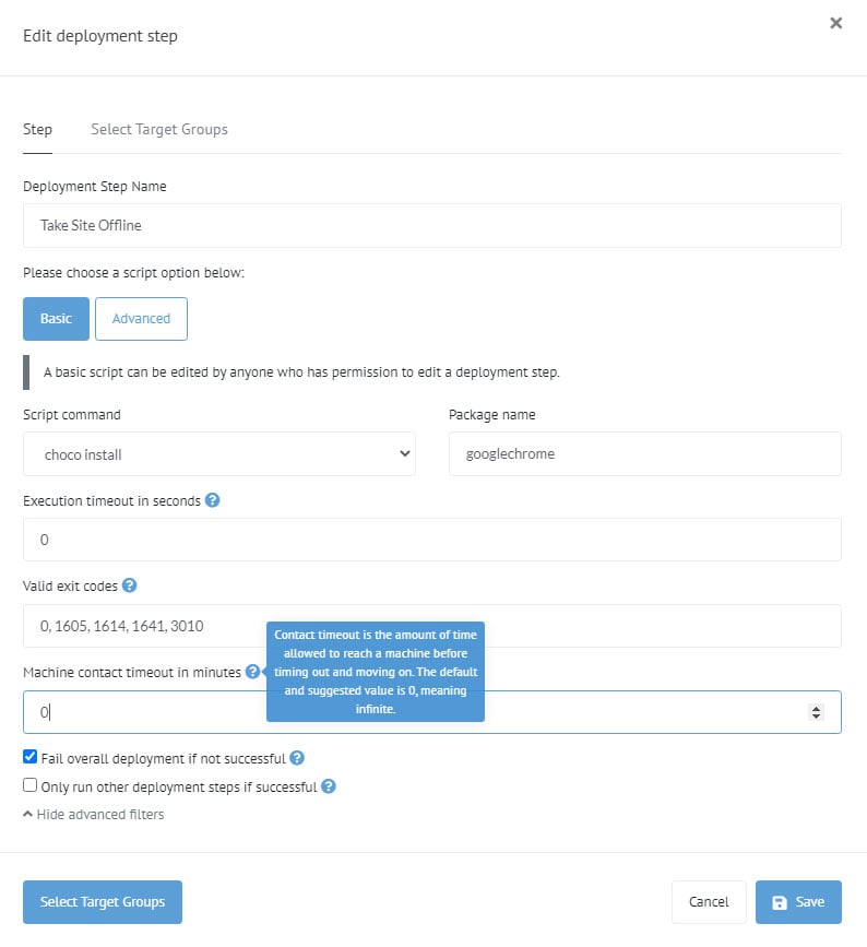 Machine Contact Timeout